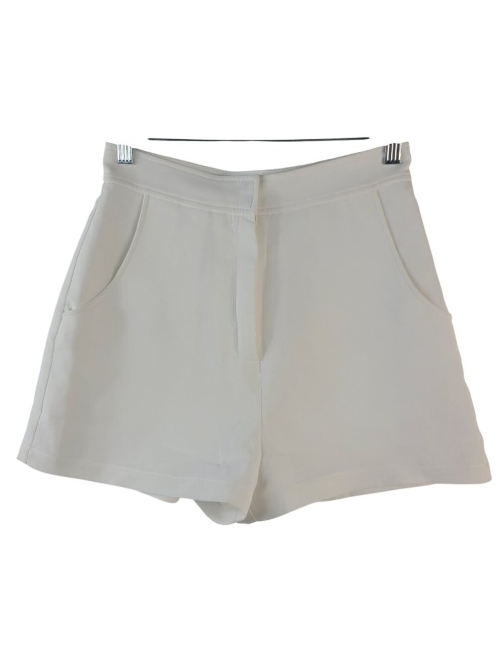 NEW Amanda Uprichard Women's White High-Waisted Shorts Size S With Pockets